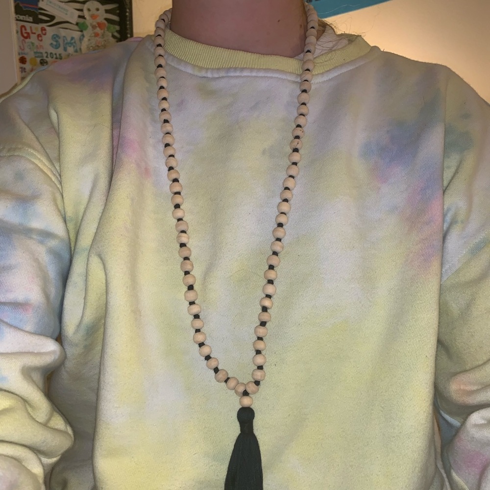 Beaded tassel necklace